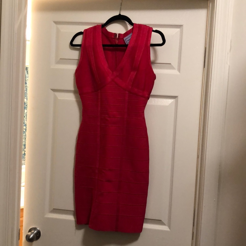 Herve Leger Pink mini dress
